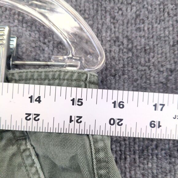 Abercrombie & Fitch Womens Chino Shorts Green Size 10 Cotton Slash Pockets - Picture 4 of 10